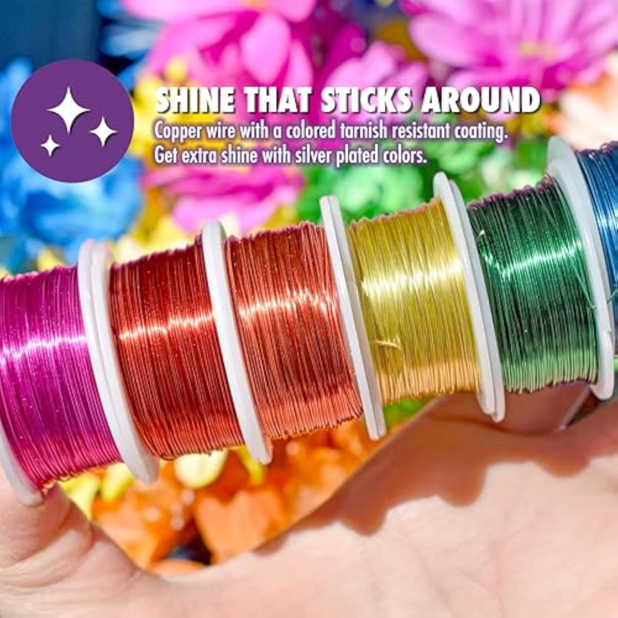 24 Gauge Rose Gold Plated Copper Craft Wire, 10 yd